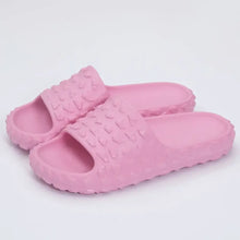 Open Toe Platform Slippers Pink Woman Slippers