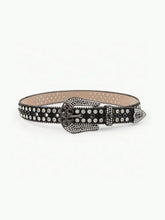 PU Leather Skull Belt Black Belts