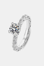 1 Carat Moissanite 925 Sterling Silver Ring Silver