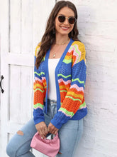 Open Front Openwork Cardigan Woman Outerwear