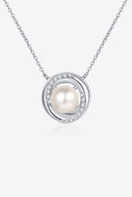 Moissanite Pearl Rhodium-Plated Necklace Silver One Size