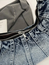 Crescent Shaped Denim Shoulder Bag Shoulder Bags
