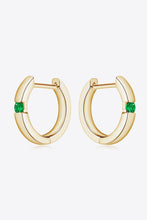 Lab-Grown Emerald Earrings Gold One Size