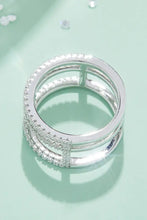 Adored Moissanite Cutout Wide Ring Rings