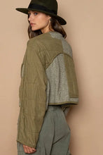 POL Quilted Knit Viding Detail Knit Patch Jacket Woman Outerwear