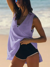 Side Slit V-Neck Tank Tanks & Camis