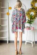 Heimish Full Size Multi Color Snake Open Cardigan Plus Size Woman Outerwear