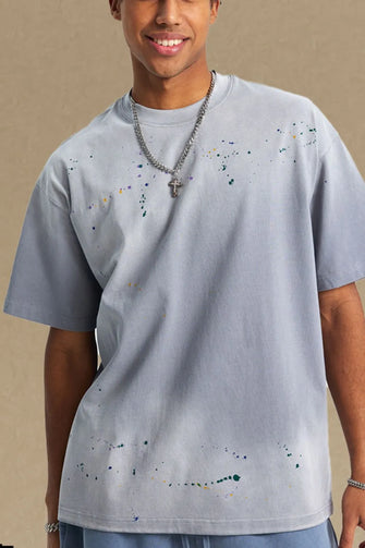 Men's Round Neck Half Sleeve T-Shirt Gray