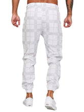 Men's Plus Size Plaid Drawstring Pants