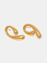 18K Gold-Plated Stainless Steel Geometric Shape Earrings Gold One Size
