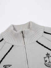 Men's Zip-Up Cardigan with Accent Stripes Cardigans