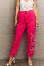 Simply Love Full Size PINK Graphic Sweatpants Woman Sweatpants