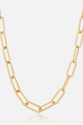 Thick Clip Chain Necklace Gold One Size