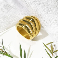 18K Gold-Plated Multi-Layer Statement Ring