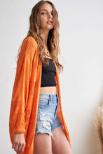 ADORA Lightweight Sweater Knit Cardigan ORANGE