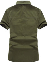 Men's Plus Size Collared Neck Short Sleeve Shirt