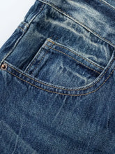 Men's Washed Denim Bermuda Shorts Denim Shorts