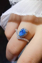 1 Carat Pear Shape Moissanite Heart Ring Rings