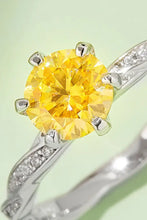 1 Carat Moissanite Contrast 925 Sterling Silver Ring Rings