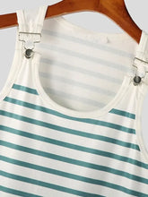 Men's Striped Wide Strap Tank Mens Tops