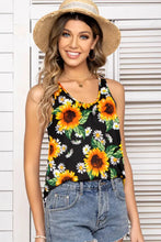 Floral Scoop Neck Tank Top Tanks & Camis