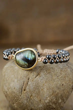 Natural Stone Beaded Bracelet Black One Size Necklaces