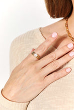 Adored Pearl Stainless Steel Open Ring Gold One Size