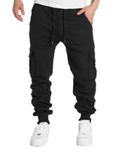 Men's Drawstring Pants with Pockets Black
