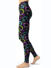 Abstract Print High Waist Active Leggings Woman Leggings