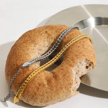 2-Piece Stainless Steel Braided Chain Bracelet