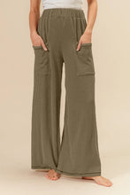 BiBi 2tone Cord Rib Waist Band Side Pocket Pants OLIVE
