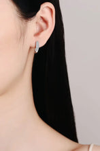 Moissanite Rhodium-Plated Earrings Earrings
