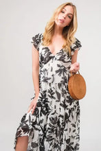 And The Why Ruffled Sleeve Tiered Floral Print Maxi Dress Woman Casual Dress