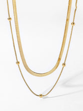 18K Gold-Plated Stainless Steel Layered Snake Chain Necklace
