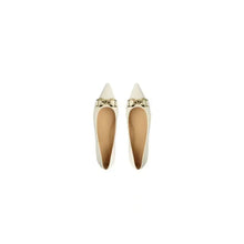 Point Toe Block Heels Slip-Ons White Woman Loafers