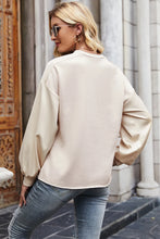 Round Neck Dropped Shoulder Sweatshirt Woman Sweatshirts