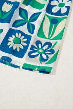 Floral Mixed Pattern Ruffle Flutter Sleeve Buttoned Dress Woman Maxi Dress