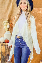 And The Why Textured Knit Fringe Hem Cardigan Woman Outerwear