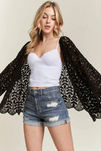 ADORA Leaf Pattern Crochet Cardigan