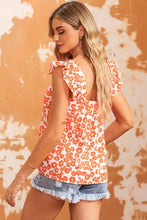 Floral Square Neck Cap Sleeve Tank Tanks & Camis