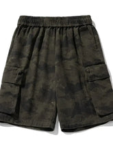 Men's Plus Size Camouflage Shorts with Pockets Mens Bottoms