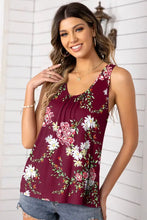 Floral Scoop Neck Tank Top Tanks & Camis