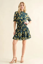 And The Why Floral Print Smocked Waist Mini Dress Casual Dresses