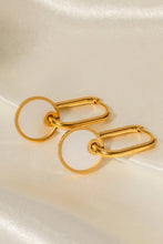 Copper White Mother-Of-Pearl Drop Earrings Earrings