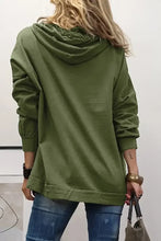 LOVE Drawstring Dropped Shoulder Hoodie Woman Sweatshirts