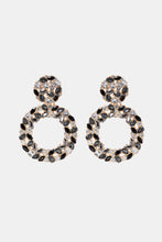 Round Shape Acrylic Dangle Earrings Black One Size