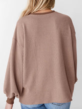 Round Neck Drop Shoulder Long Sleeve Sweatshirt Woman Sweatshirts