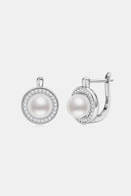 Moissanite Pearl 925 Sterling Silver Earrings Silver One Size