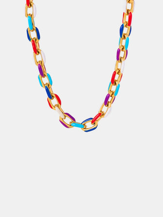 18K Gold-Plated Titanium Steel Necklace Gold One Size