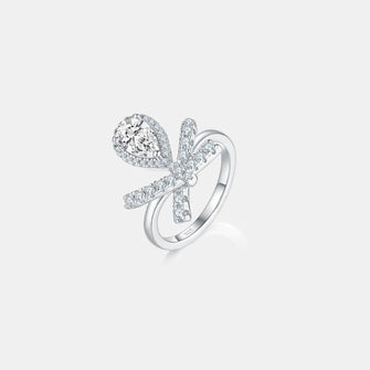 1 Carat Moissanite Zircon 925 Sterling Silver Ring Silver